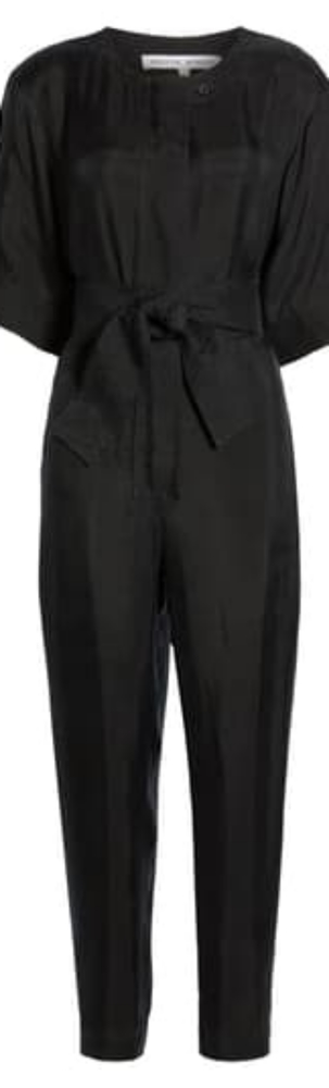 Rabecca Minkoff Carrie short sleeve black jumpsuit
